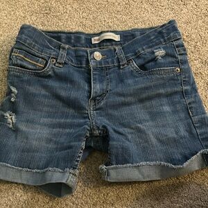 blue jean shorts